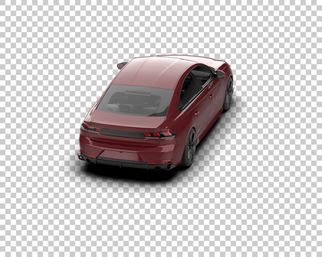 Ilustración de renderización 3D de automóviles realistas aislados en el fondo