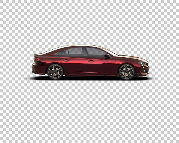 Ilustración de renderización 3D de automóviles realistas aislados en el fondo