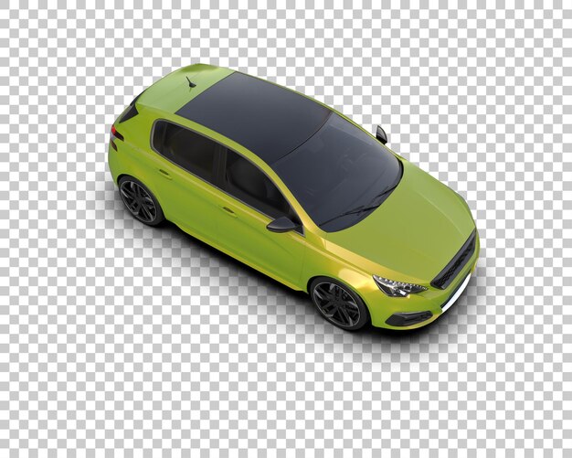 Ilustración de renderización 3D de automóviles realistas aislados en el fondo