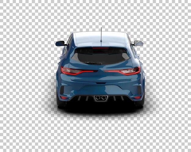Ilustración de renderización 3D de automóviles realistas aislados en el fondo