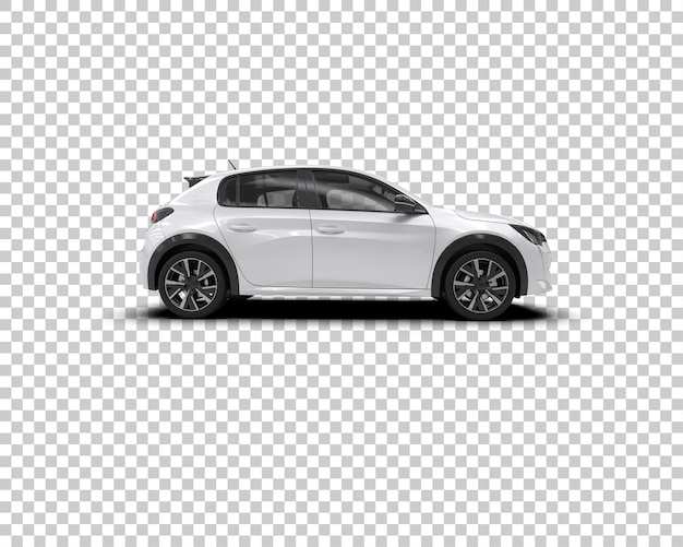 Ilustración de renderización 3D de automóviles realistas aislados en el fondo