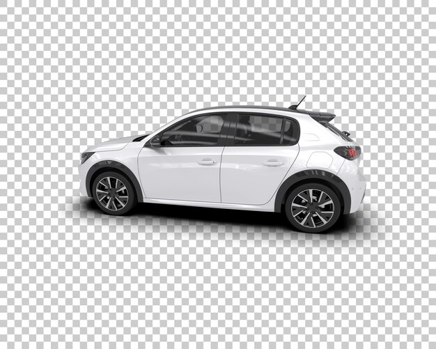 Ilustración de renderización 3D de automóviles realistas aislados en el fondo