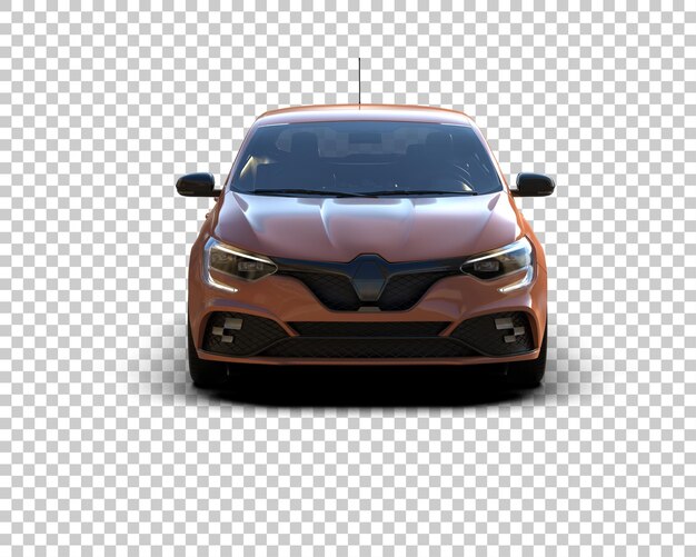 Ilustración de renderización 3D de automóviles realistas aislados en el fondo