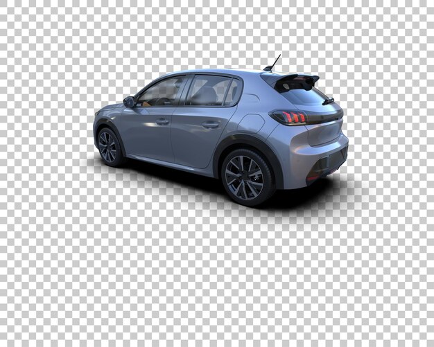 Ilustración de renderización 3D de automóviles realistas aislados en el fondo