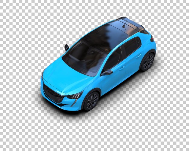 Ilustración de renderización 3D de automóviles realistas aislados en el fondo