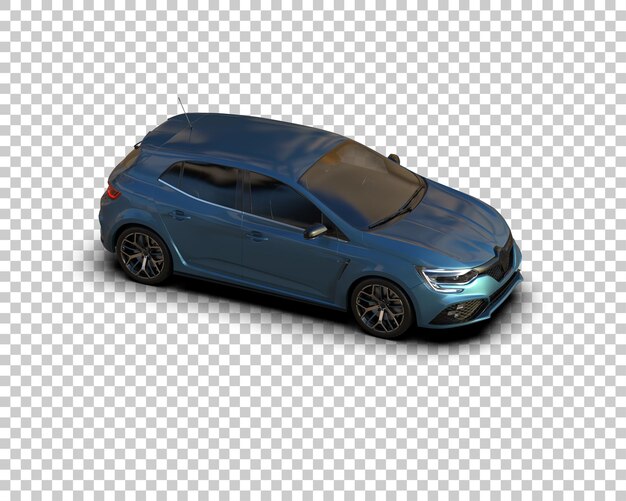 Ilustración de renderización 3D de automóviles realistas aislados en el fondo