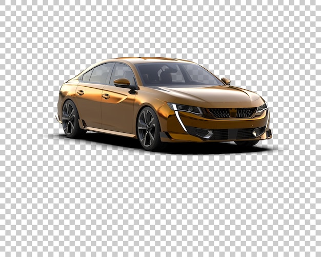 Ilustración de renderización 3D de automóviles realistas aislados en el fondo
