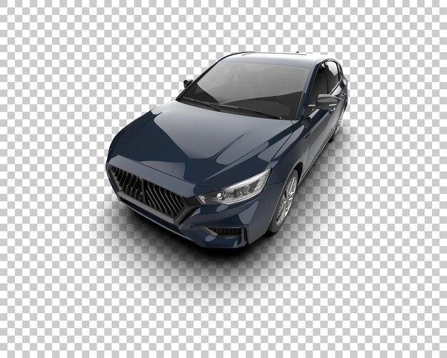 Ilustración de renderización 3D de automóviles realistas aislados en el fondo