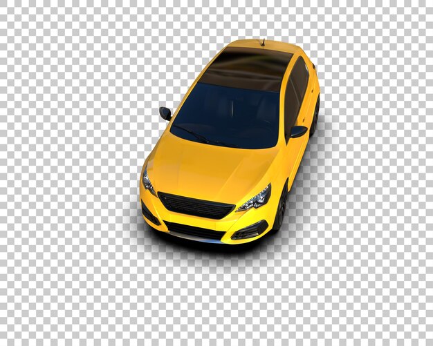 Ilustración de renderización 3D de automóviles realistas aislados en el fondo