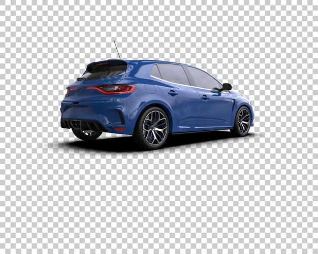 Ilustración de renderización 3D de automóviles realistas aislados en el fondo