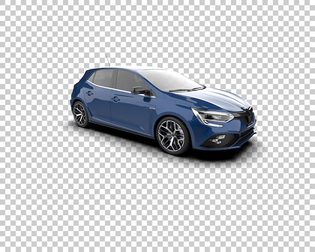 Ilustración de renderización 3D de automóviles realistas aislados en el fondo
