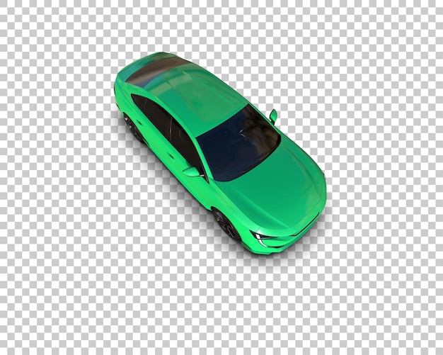 Ilustración de renderización 3D de automóviles realistas aislados en el fondo