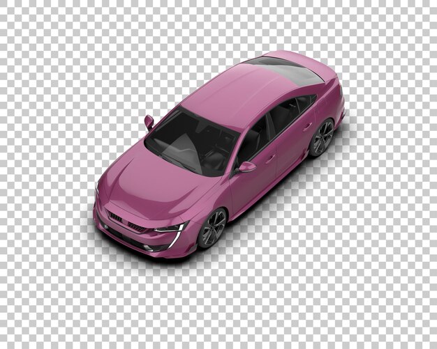 Ilustración de renderización 3D de automóviles realistas aislados en el fondo