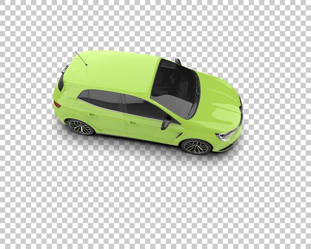 Ilustración de renderización 3D de automóviles realistas aislados en el fondo