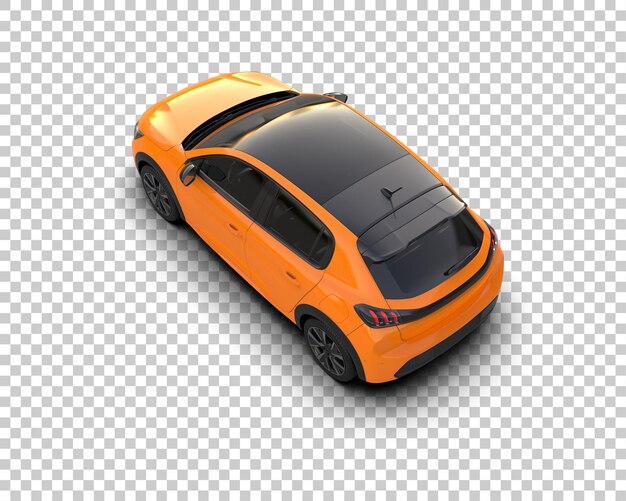 Ilustración de renderización 3D de automóviles realistas aislados en el fondo