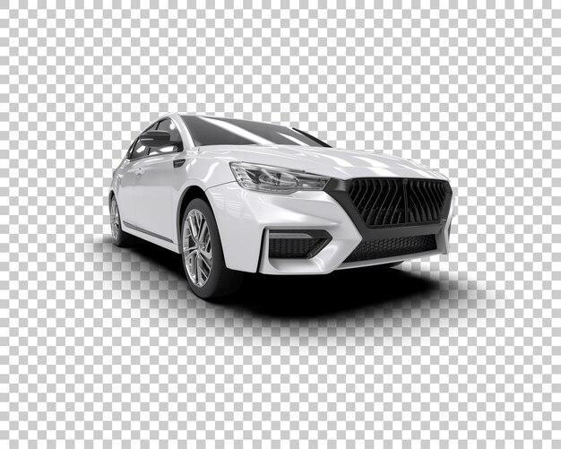 Ilustración de renderización 3D de automóviles realistas aislados en el fondo