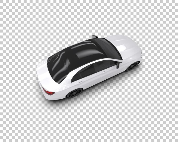 Ilustración de renderización 3D de automóviles realistas aislados en el fondo