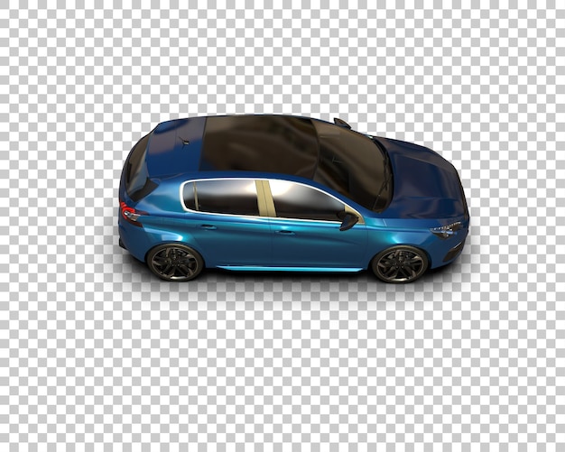 Ilustración de renderización 3D de automóviles realistas aislados en el fondo