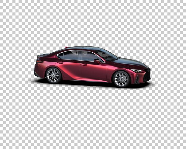 Ilustración de renderización 3D de automóviles realistas aislados en el fondo