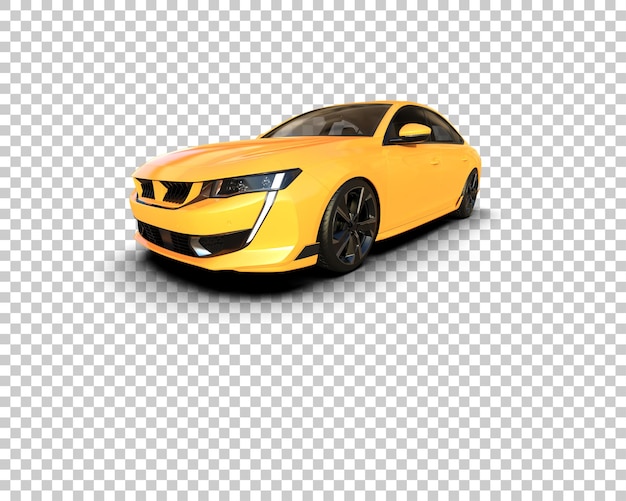 Ilustración de renderización 3D de automóviles realistas aislados en el fondo