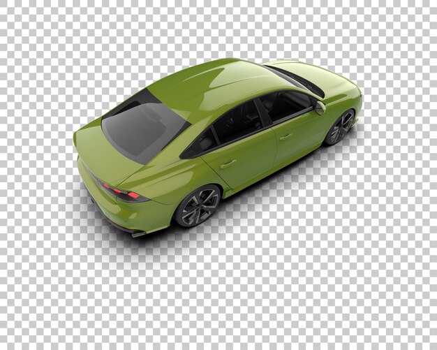 Ilustración de renderización 3D de automóviles realistas aislados en el fondo