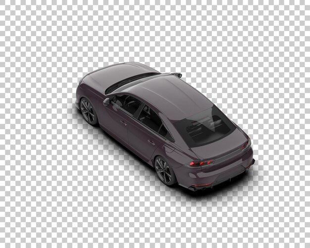 Ilustración de renderización 3D de automóviles realistas aislados en el fondo