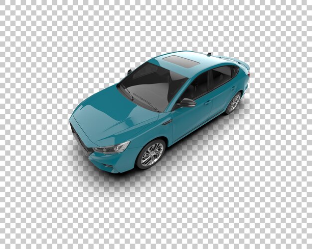 Ilustración de renderización 3D de automóviles realistas aislados en el fondo