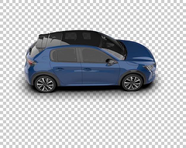 Ilustración de renderización 3D de automóviles realistas aislados en el fondo