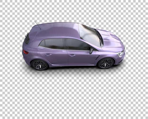 Ilustración de renderización 3D de automóviles realistas aislados en el fondo
