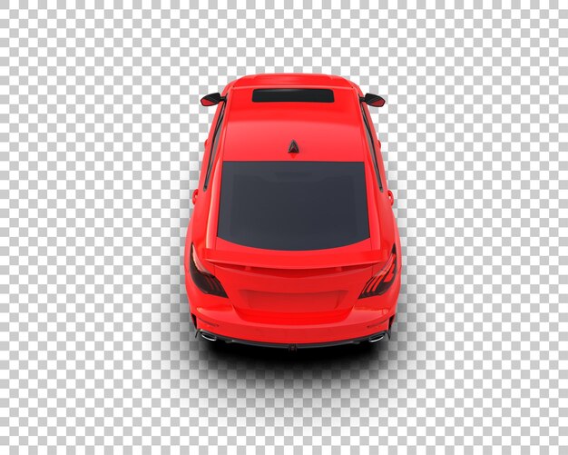 Ilustración de renderización 3D de automóviles realistas aislados en el fondo