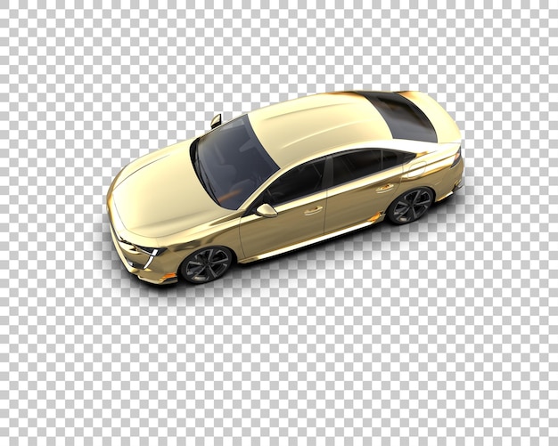 Ilustración de renderización 3D de automóviles realistas aislados en el fondo