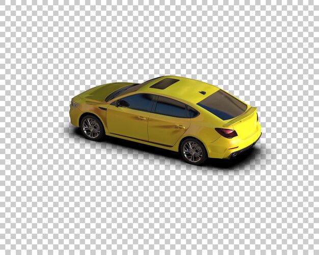 Ilustración de renderización 3D de automóviles realistas aislados en el fondo