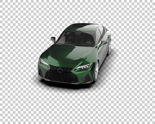 Ilustración de renderización 3D de automóviles realistas aislados en el fondo