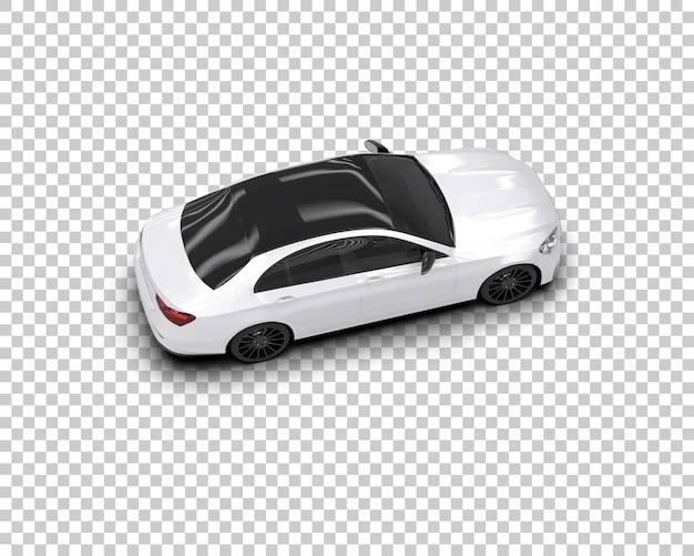 Ilustración de renderización 3D de automóviles realistas aislados en el fondo