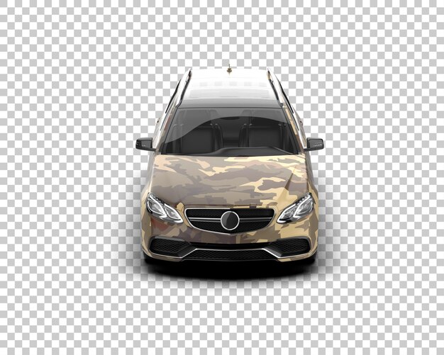 Ilustración de renderización 3D de automóviles realistas aislados en el fondo