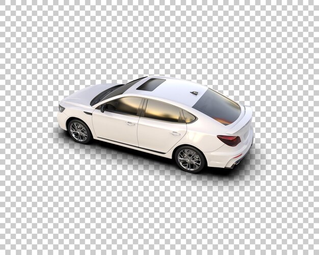 Ilustración de renderización 3D de automóviles realistas aislados en el fondo