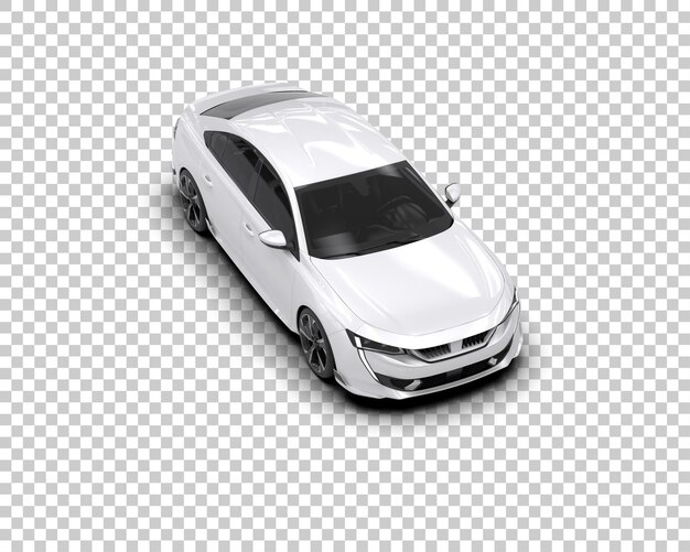 Ilustración de renderización 3D de automóviles realistas aislados en el fondo