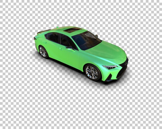 Ilustración de renderización 3D de automóviles realistas aislados en el fondo