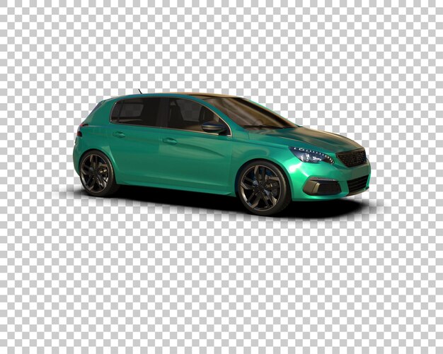 Ilustración de renderización 3D de automóviles realistas aislados en el fondo