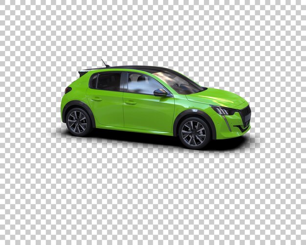 Ilustración de renderización 3D de automóviles realistas aislados en el fondo