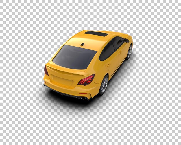 Ilustración de renderización 3D de automóviles realistas aislados en el fondo