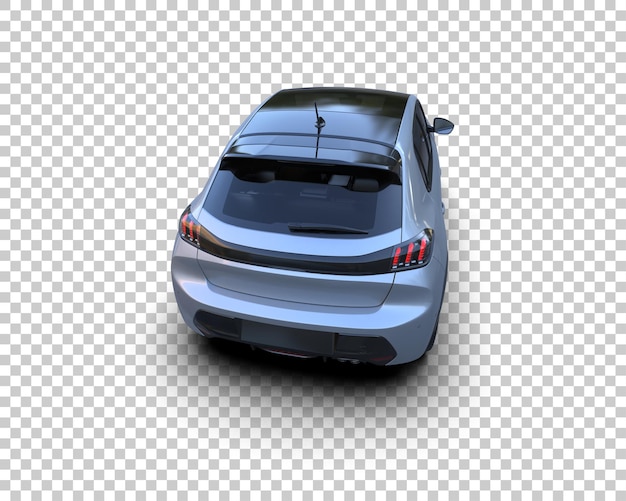 Ilustración de renderización 3D de automóviles realistas aislados en el fondo