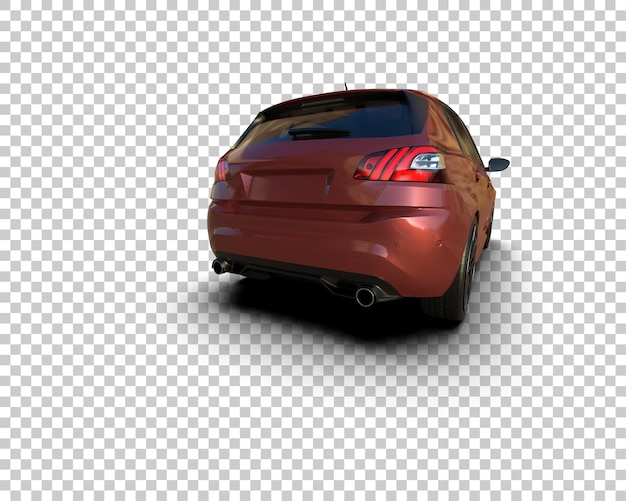 Ilustración de renderización 3D de automóviles realistas aislados en el fondo