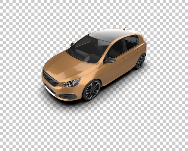 Ilustración de renderización 3D de automóviles realistas aislados en el fondo