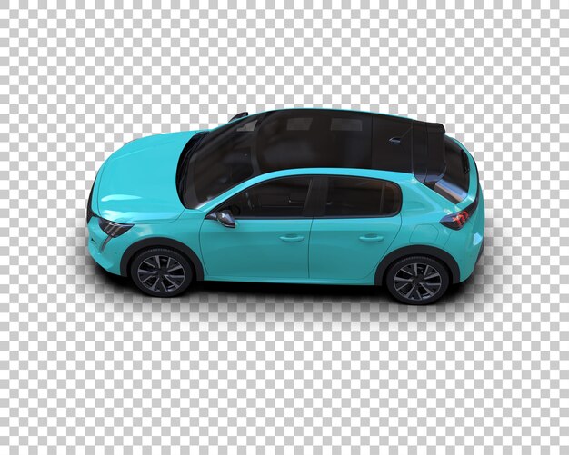 Ilustración de renderización 3D de automóviles realistas aislados en el fondo