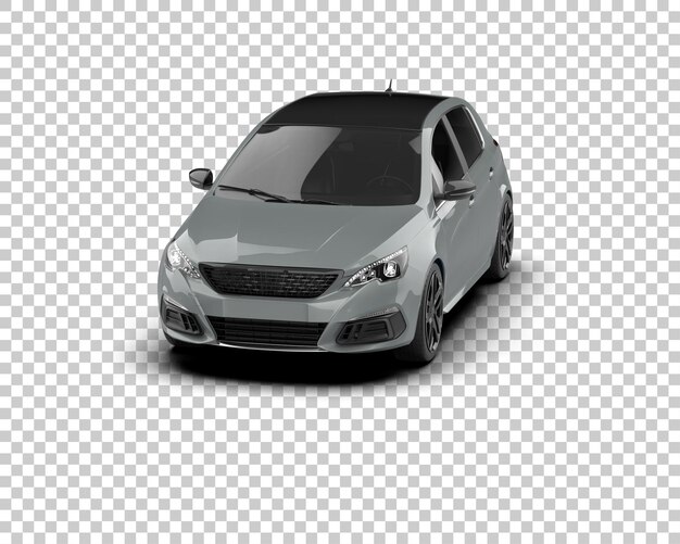 Ilustración de renderización 3D de automóviles realistas aislados en el fondo
