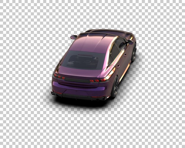 Ilustración de renderización 3D de automóviles realistas aislados en el fondo