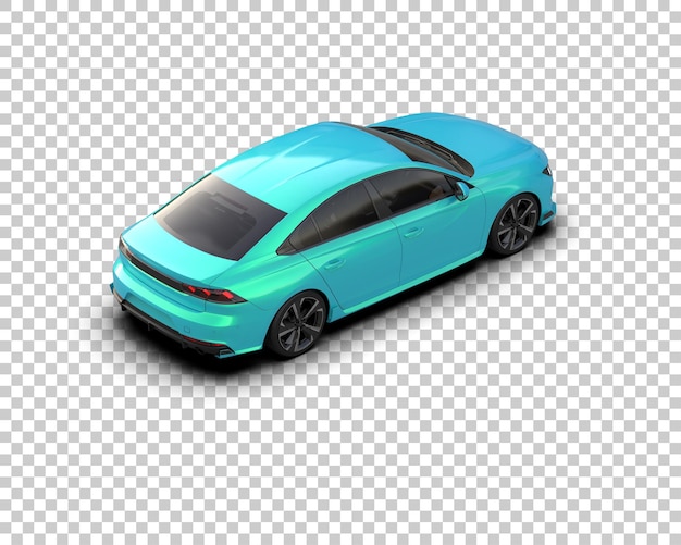 Ilustración de renderización 3D de automóviles realistas aislados en el fondo