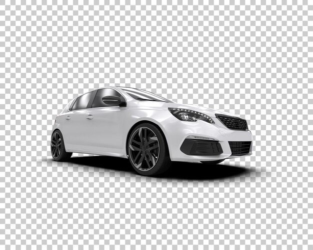 Ilustración de renderización 3D de automóviles realistas aislados en el fondo