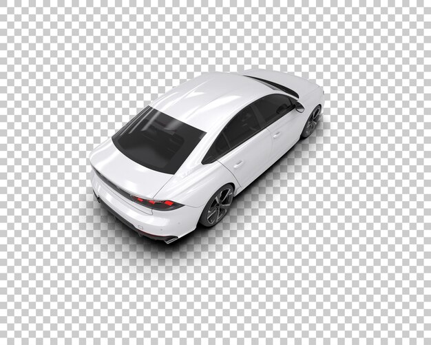Ilustración de renderización 3D de automóviles realistas aislados en el fondo